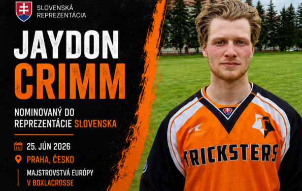 Jaydon Crimm bude reprezentovať Slovensko na Majstrovstvách Európy v boxlakrose - ilustračný obrázok článku Tricksters Bratislava Jaydon Crimm bude reprezentovať Slovensko na Majstrovstvách Európy v boxlakrose - ilustračný obrázok článku Tricksters Bratislava